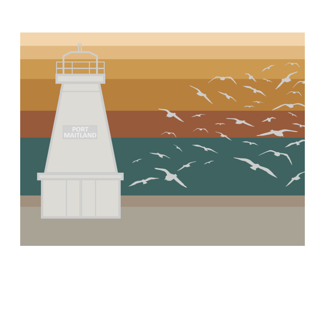 Vintage Vibes Lighthouse Graphic Art